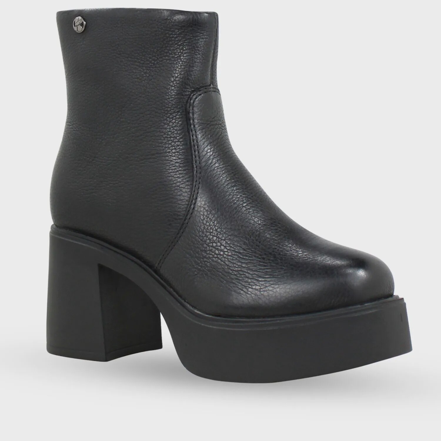 BOTA COURO BURNISH PRETO/OURO, SIZE: 34