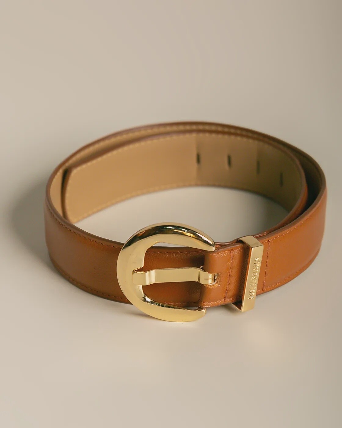 CINTO CAMEL FIVEL DOURADA, SIZE: P
