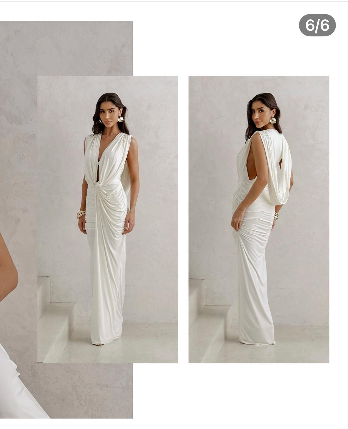 VESTIDO DECOTE NAS COSTAS DRAPEADO