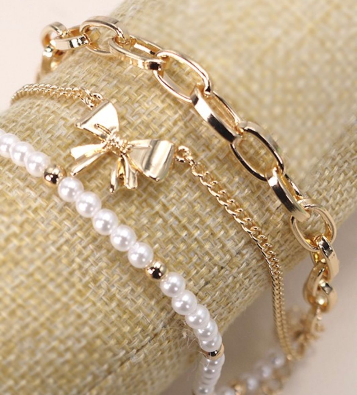 Pearl Link Trio Bracelet