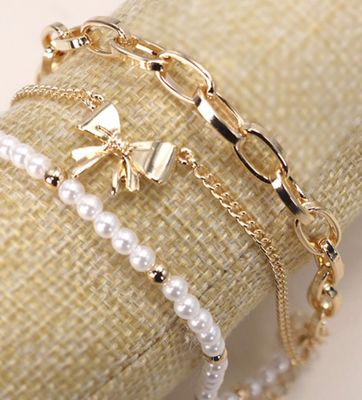 Pearl Link Trio Bracelet