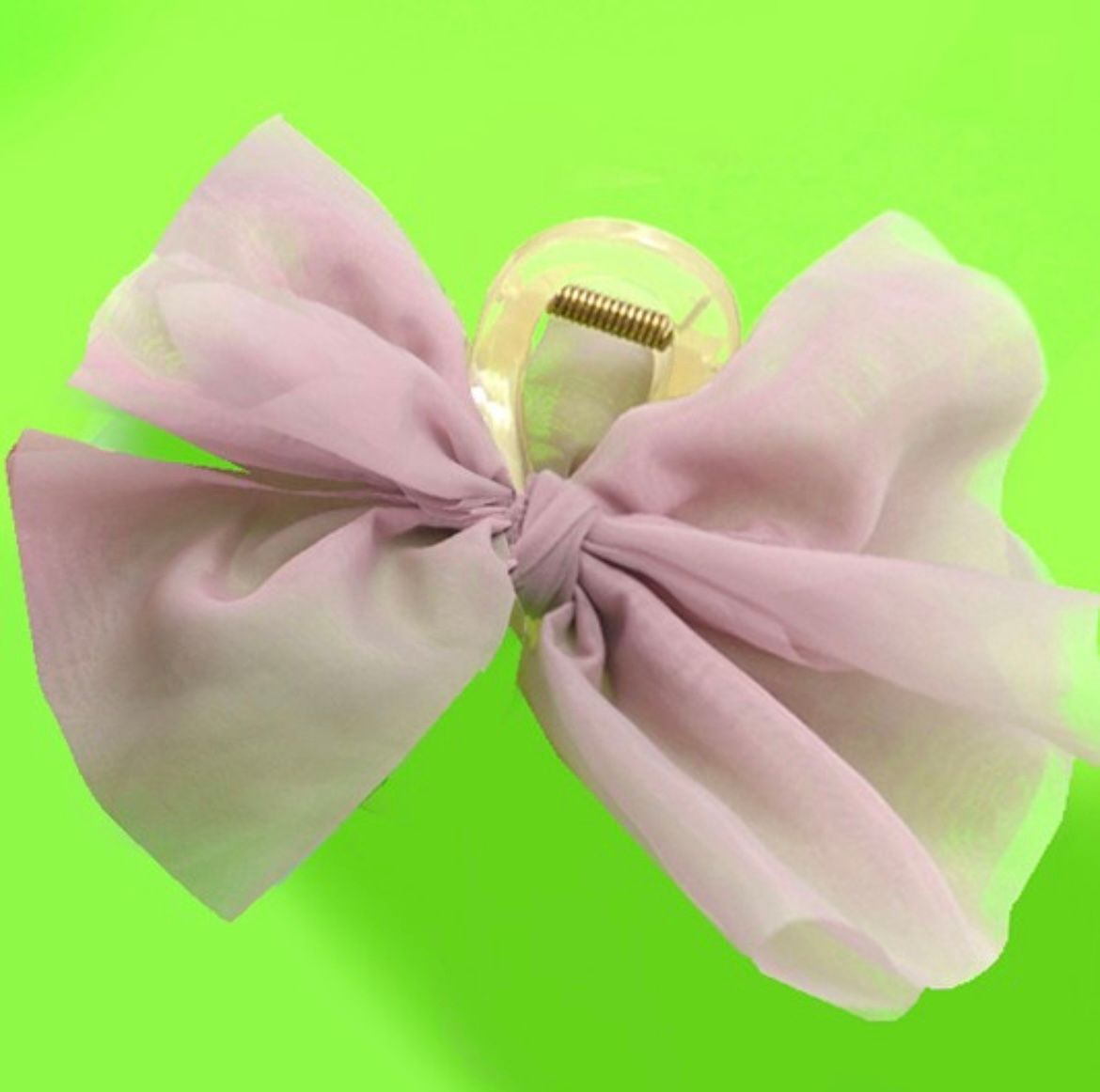 Sheer Bow Claw Clip-Pink\Purple