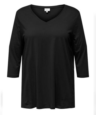 Only Carmakoma Carbonnie V-neck Zwart