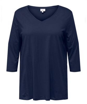 Only Carmakoma Carbonnie V-neck naval academy