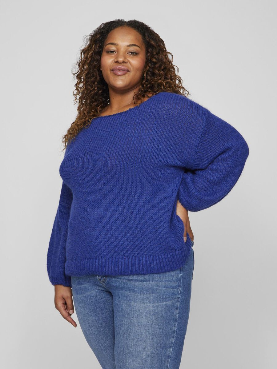 Evoked Vila vichoca knit top blue