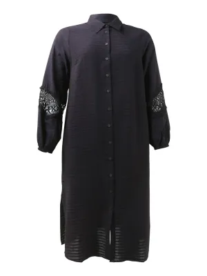 Zoey - shirt dress zwart