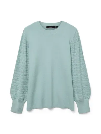Vero Moda Curve - VMChollypointelle - pullover O-neck gray mist