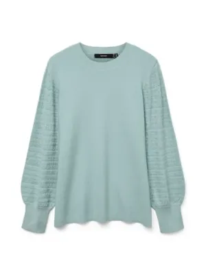 Vero Moda Curve - VMChollypointelle - pullover O-neck gray mist
