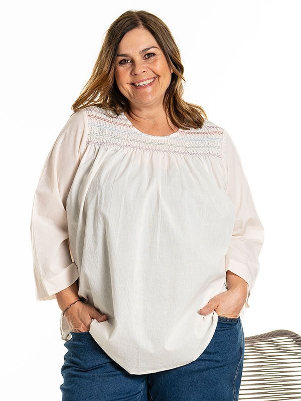 Gozzip Gingfred blouse wit