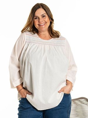 Gozzip Gingfred blouse wit