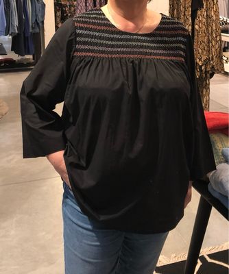 Gozzip Gingfred blouse zwart