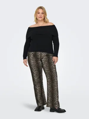 Only Carmakoma - Carmadison - high waist wide - tijgerprint