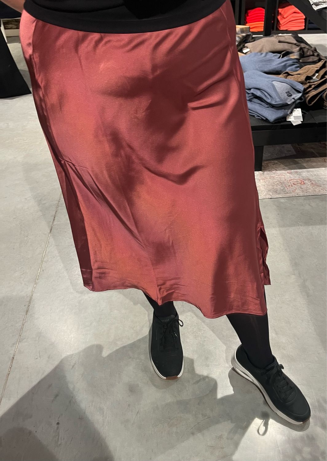 Only Carmakoma Cardomina satin calf skirt