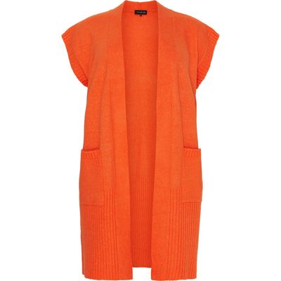NO. 1 BY OX flower orange vest korte mouwen