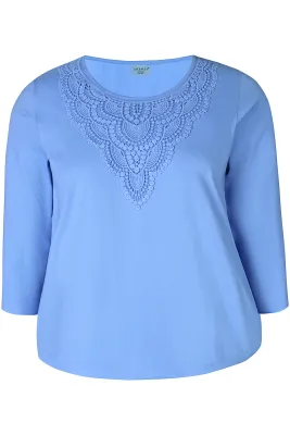 Zhenzi - Elif - t-shirt lange mouwen - blauw