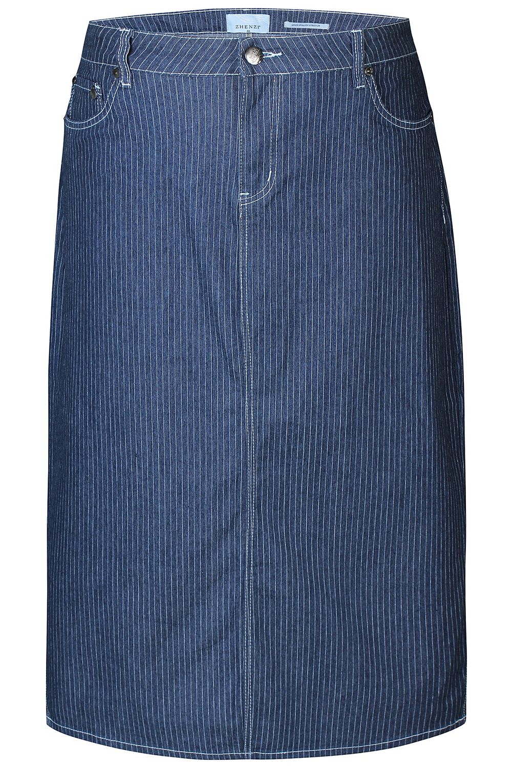 Zhenzi - Exie - jeansrok met krijtstreep
