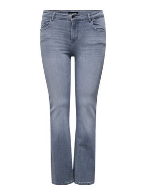 Only Carmakoma carwilly HW flared denim - grijs