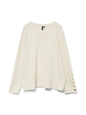 Only Carmakoma VMCBOLDA sweatshirt - creme
