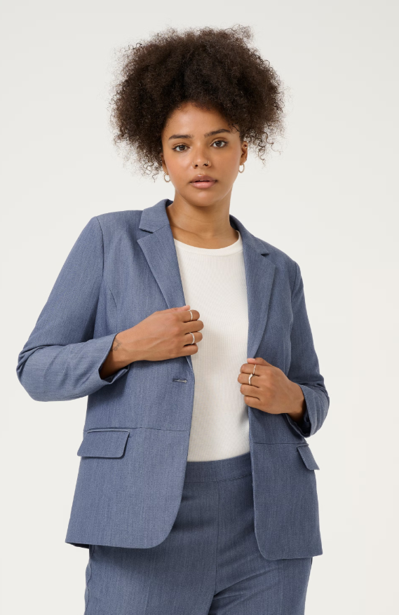 Kaffe Curve KCsakira blazer - vintage indigo