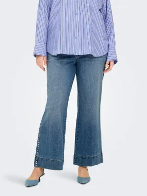 Only Carmakoma carjuicy high waist wide leg - studs
