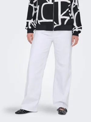 Only Carmakoma Carwilly hw wide denim - wit