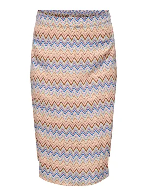Only Carmakoma - Carnova life midi skirt - bali zigzag