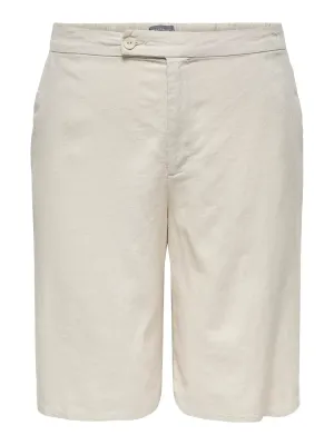Only carmakoma - carcaro - linen bermuda - pumice stone