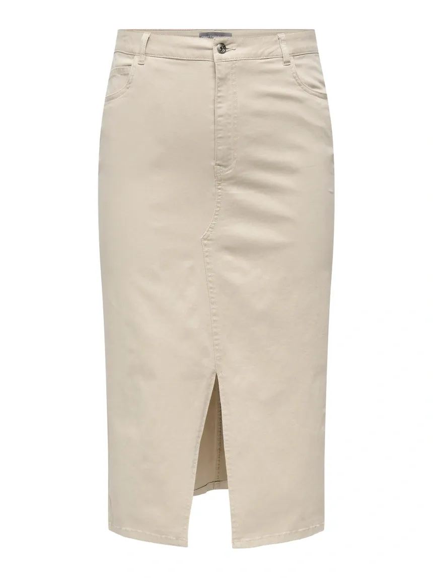 Only carmakoma - Carlola - beige rok met split