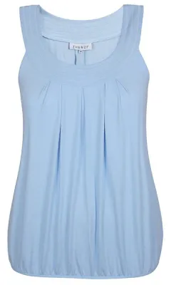 Zhenzi - Enns - top met rekker -blauw