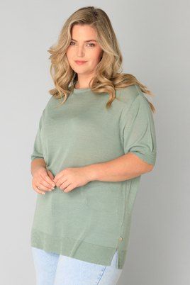 Yesta - Willemina- pull - slate green