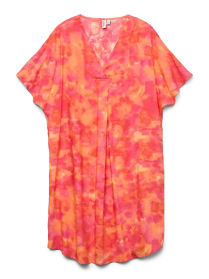 Vero Moda Curve - VMCCiana short dress - golden straw/ciana
