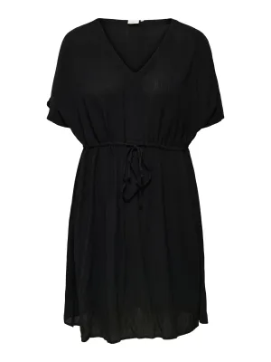 Only Carmakoma Carchiara V-neck dress zwart