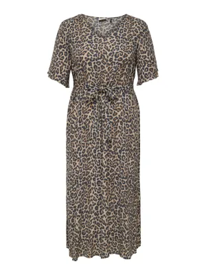 Only Carmakoma Carcikka V-neck long dress leopard