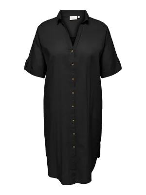 Only Carmakoma Carcoco shirt dress zwart