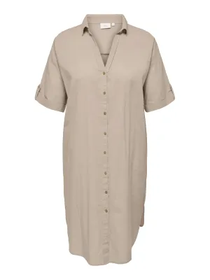 Only Carmakoma Carcoco shirt dress beige