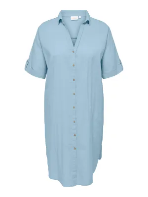 Only Carmakoma Carcoco shirt dress blauw