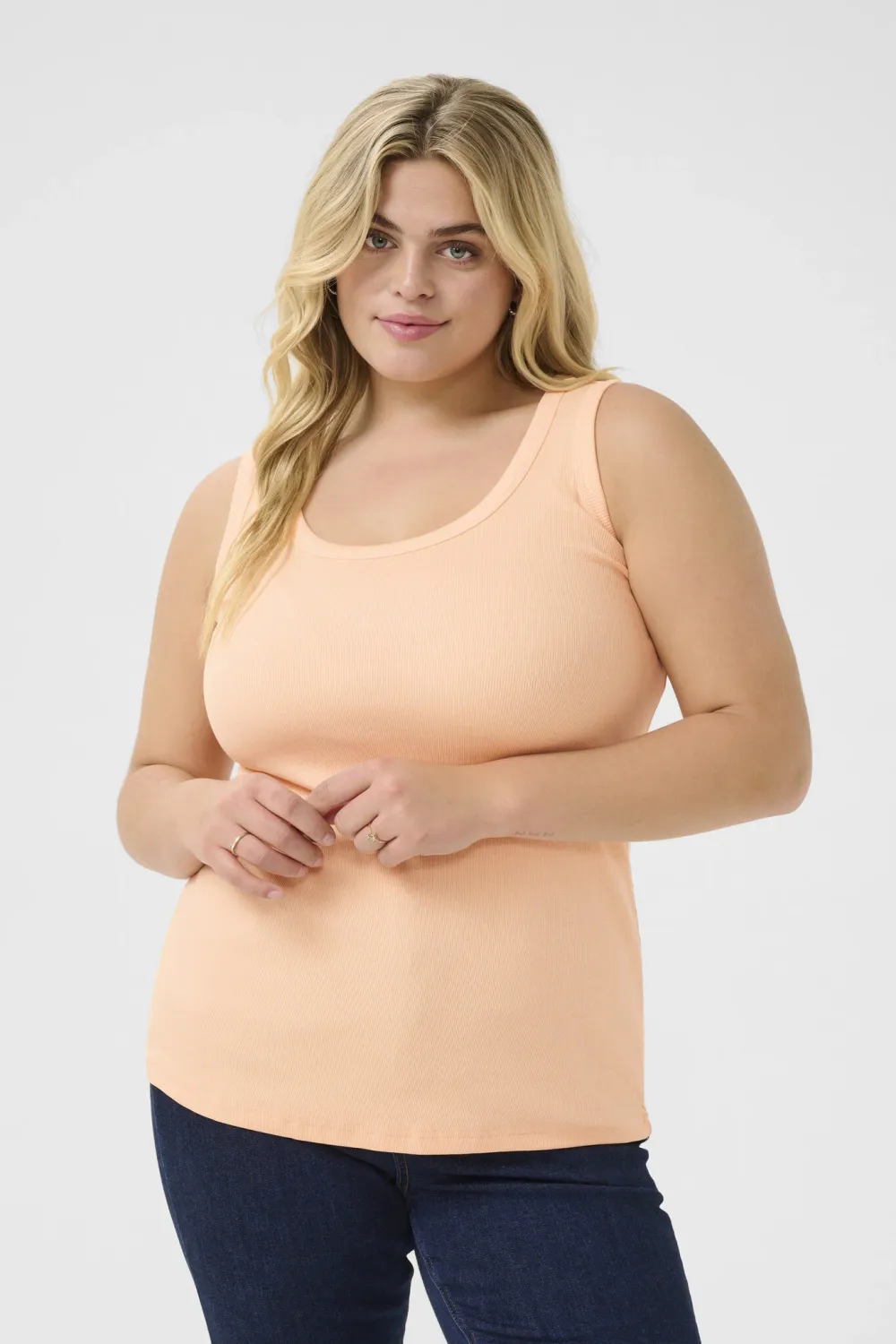 Kaffe Curve - KCcarina tank top - peach nectar