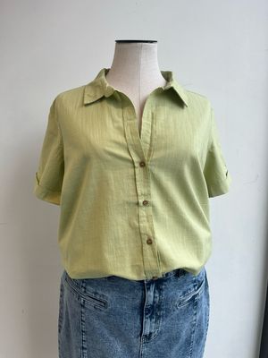 Only Carmakoma - Carcoco v-neck met korte mouwen - winter pear