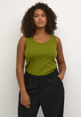 Kaffe Curve - KCcarina Tank Top - calla green