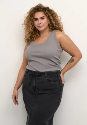 Kaffe Curve - KCcarina Tank Top - steeple gray
