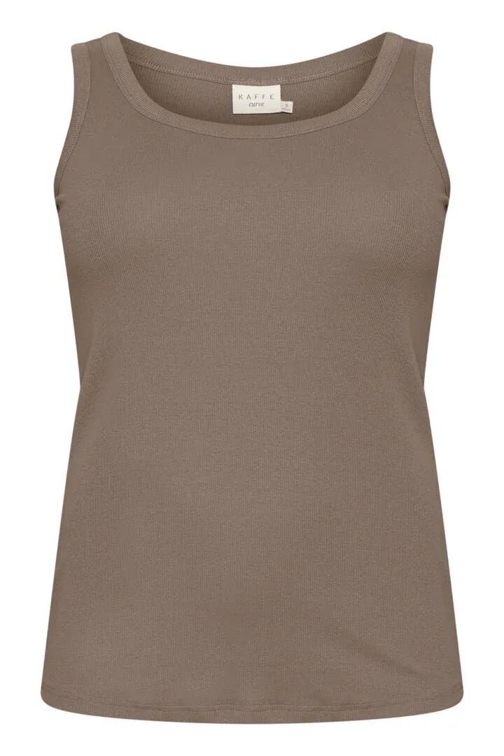 Kaffe Curve - KCcarina Tank Top - major brown