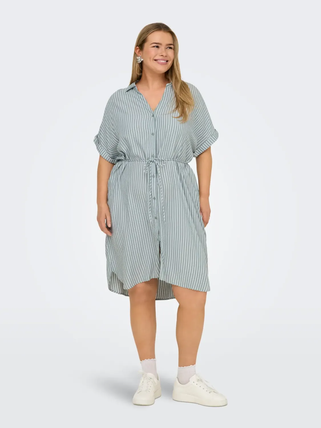 Only Carmakoma - Carpenna loose knee dress - abyss/bright white