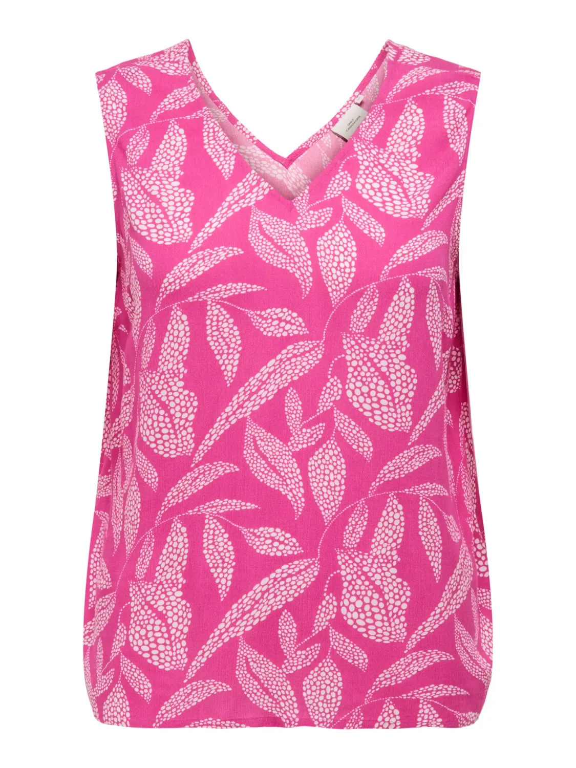 Only Carmakoma - Carcalypso top - fuchsia fedora/leaf dot