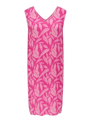 Only Carmakoma - Carcalypso jurk - fuchsia fedora/leaf dot
