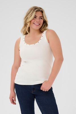 Kaffe Curve - KCcarina eyelets top - wit