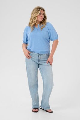 Kaffe Curve - KClizzy Polo Pullover - lichtblauw