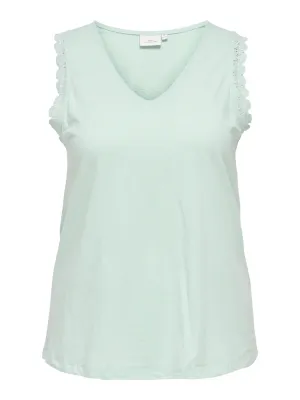 Only Carmakoma - Carlila v-neck top - starlight blue