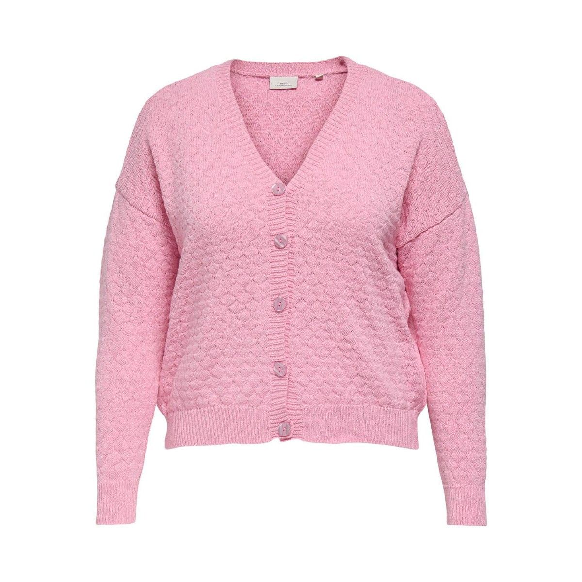 Only Carmakoma - CARNOLA - cardigan met knopjes roze