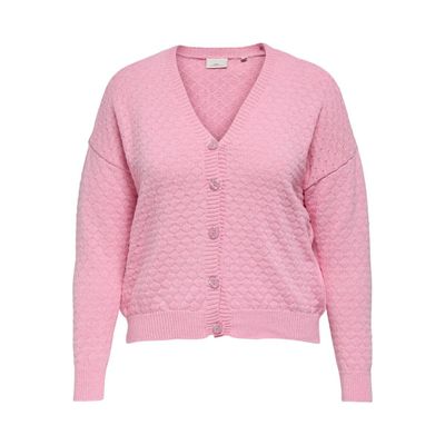Only Carmakoma - CARNOLA - cardigan met knopjes roze
