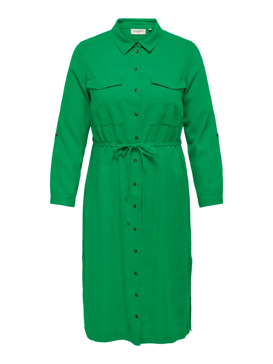 Only Carmakoma - Carcaro - linnen shirt dress - green bee